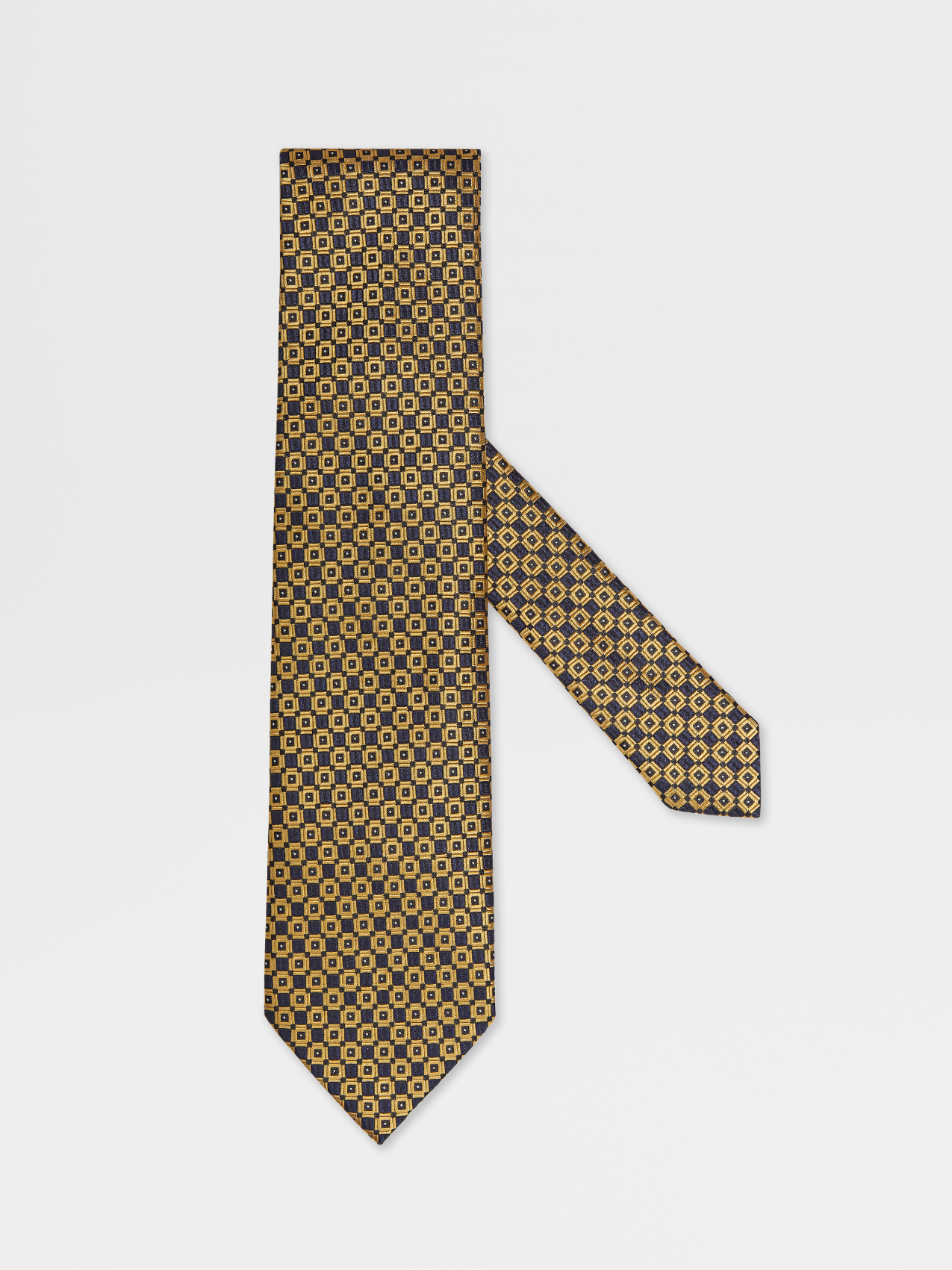 黄色桑蚕丝 Macroarmature 领带